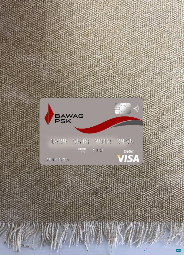 Download Austria Bawag PSK bank visa card photolook front Photoshop template